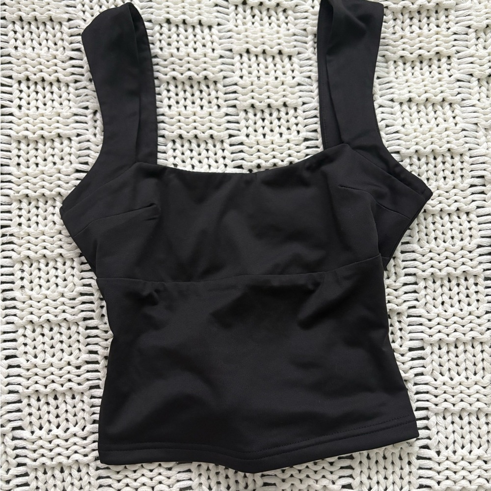 Princess Polly Black Fitted Bustier Tank Top